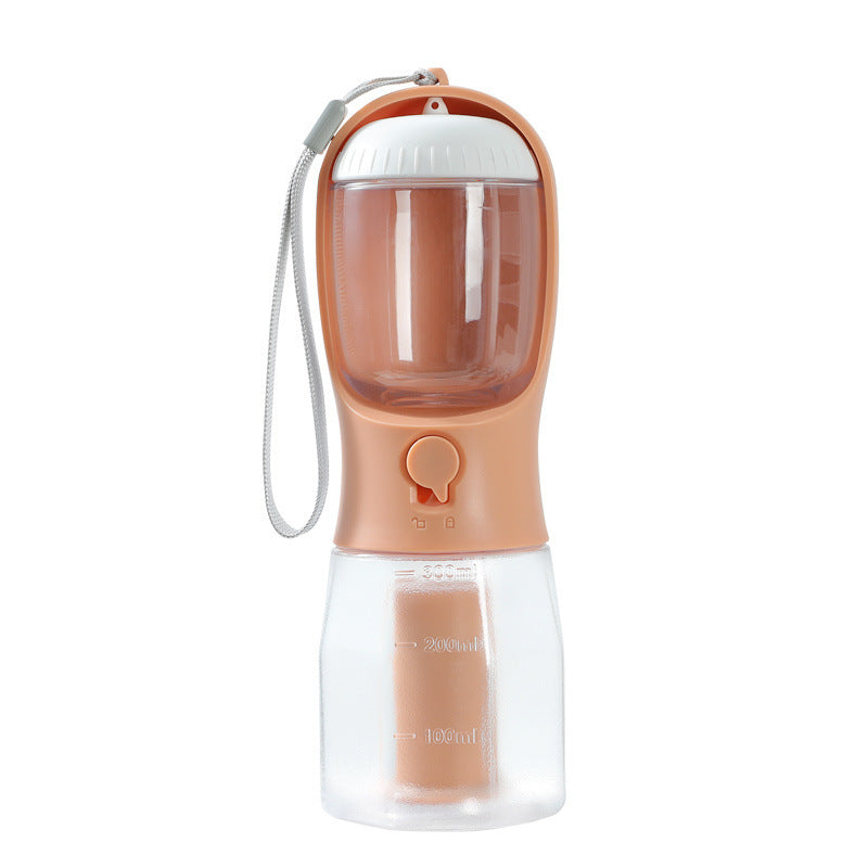 3-in-1 Portable Pet Cup: Water, Food, Waste Bag Solution