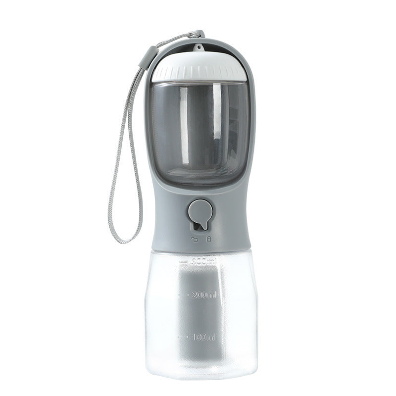 3-in-1 Portable Pet Cup: Water, Food, Waste Bag Solution