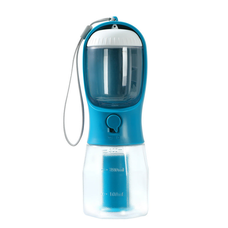 3-in-1 Portable Pet Cup: Water, Food, Waste Bag Solution
