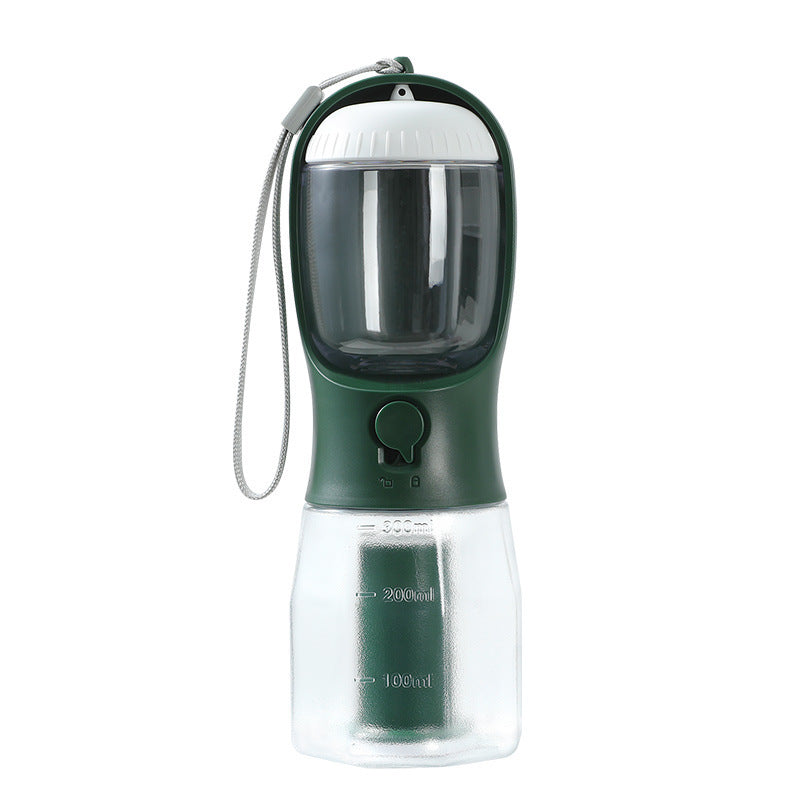 3-in-1 Portable Pet Cup: Water, Food, Waste Bag Solution