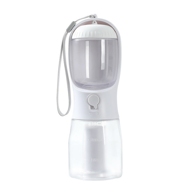 3-in-1 Portable Pet Cup: Water, Food, Waste Bag Solution