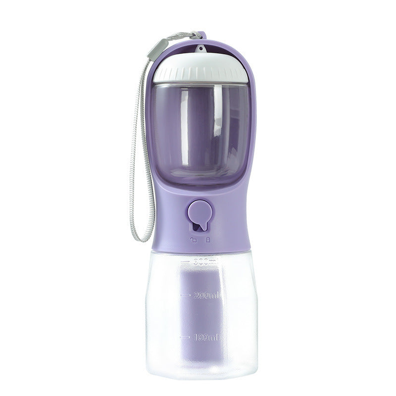 3-in-1 Portable Pet Cup: Water, Food, Waste Bag Solution